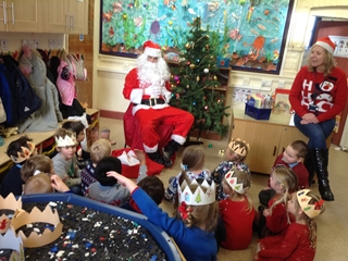 Santa Visits School