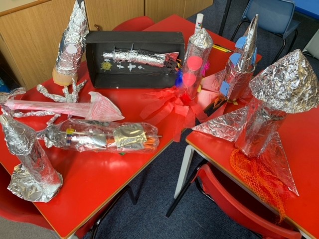 Space Rockets made by the children